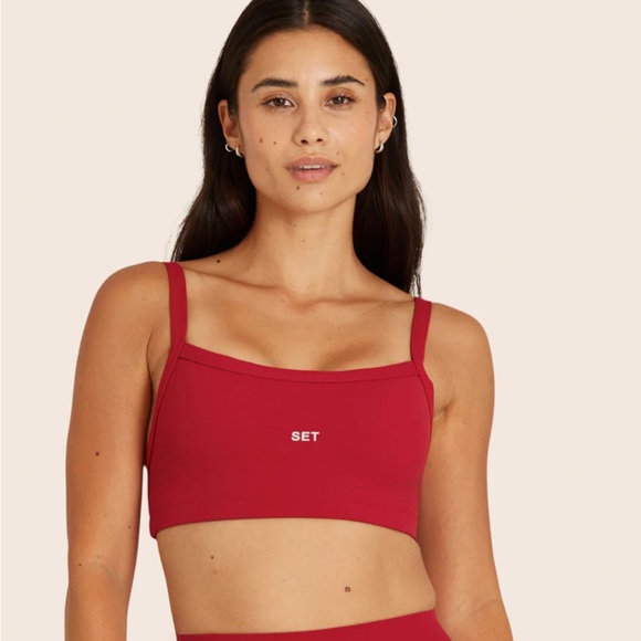 SET Active Red Sports Bra - Picture 1 of 4